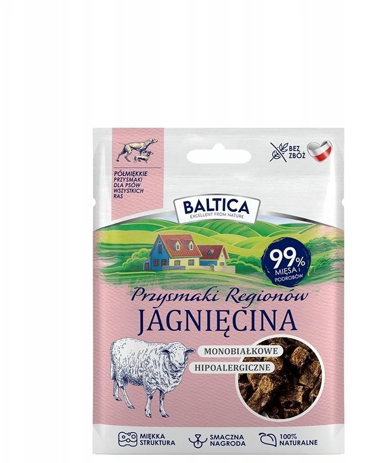 BALTICA Przysmaki regionów Monoprotein ėriena – skanėstas šuniui – 30g