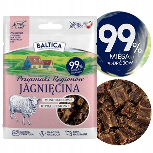 BALTICA Przysmaki regionów Monoprotein ėriena – skanėstas šuniui – 30g