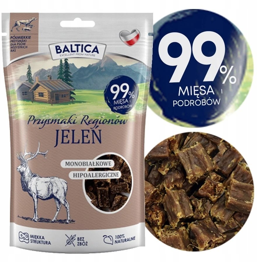 Gyvūnų maistas - BALTICA Monoprotein Deer Dog Treat 80g Hypoallergenic Grain-Free