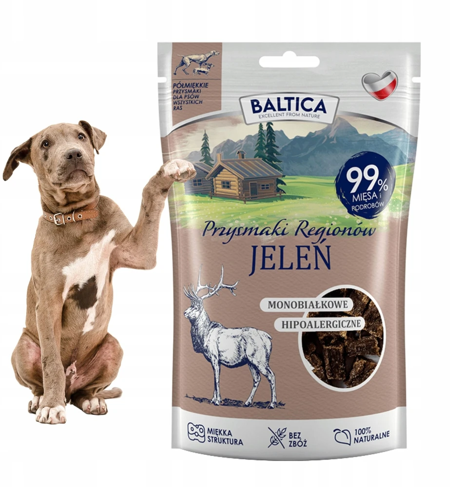 Gyvūnų maistas - BALTICA Monoprotein Deer Dog Treat 80g Hypoallergenic Grain-Free