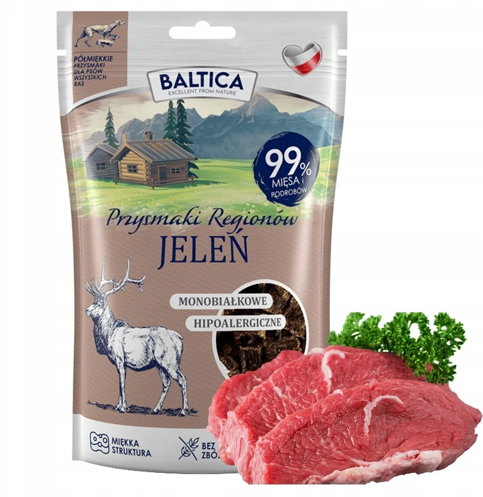 Gyvūnų maistas - BALTICA Monoprotein Deer Dog Treat 80g Hypoallergenic Grain-Free