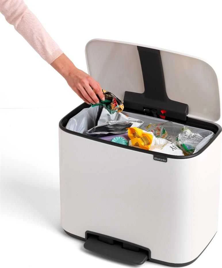 Šiukšlių dėžė su pedalu, Brabantia Bo 36L - baltos spalvos