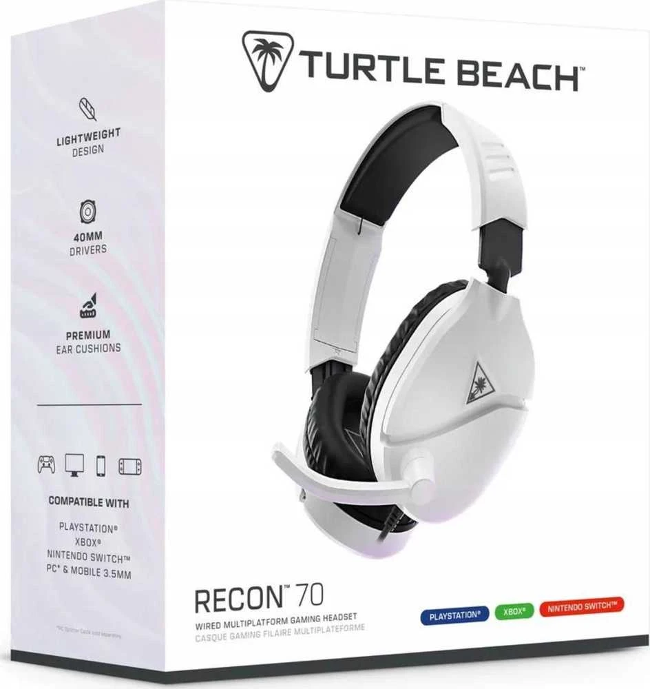 Turtle Beach Recon 70 (baltos) laidinės ausinės | 3.5mm |XBOX