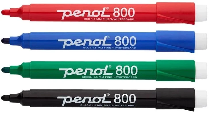 Baltos lentos žymeklis Penol 800 1.5mm rinkinys, 4 vnt./rinkinyje „Swan“ etiketė - (4 vnt.)