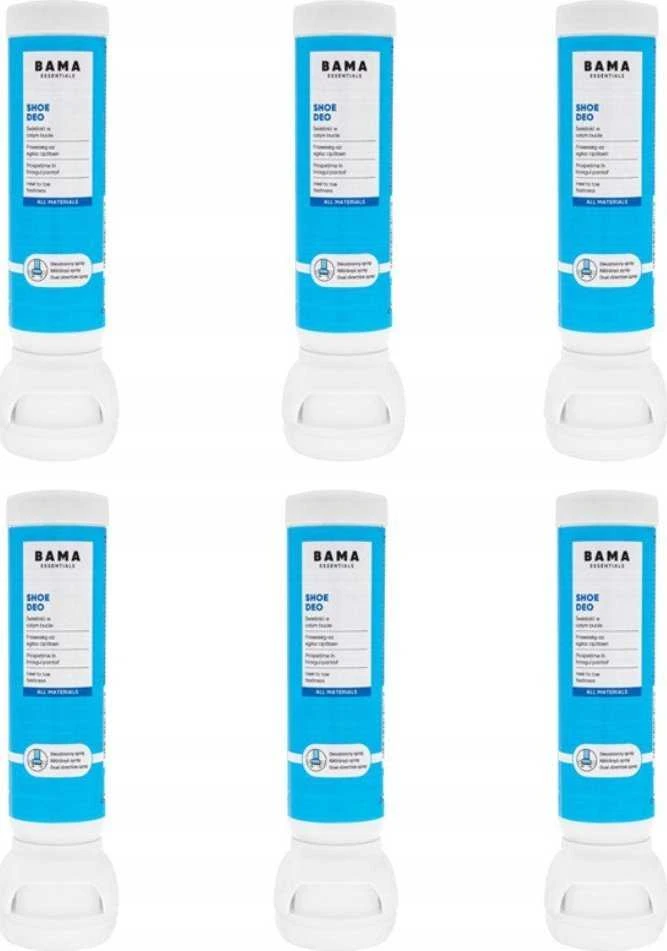 Bama Shoe Deo 100 ml purškikliai, 6 vienetų komplektas