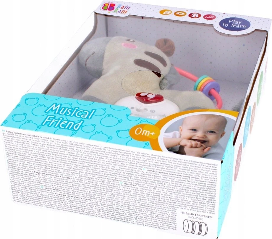 Bambam BAM BAM 503087 Muzikinis Zebra Minkštas viršelis