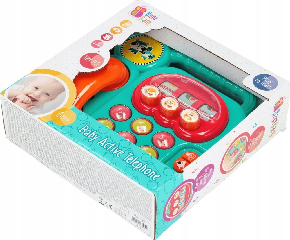 Bambam BAM BAM muzikinis laidinis telefonas, 23x23x7 cm, kartonas