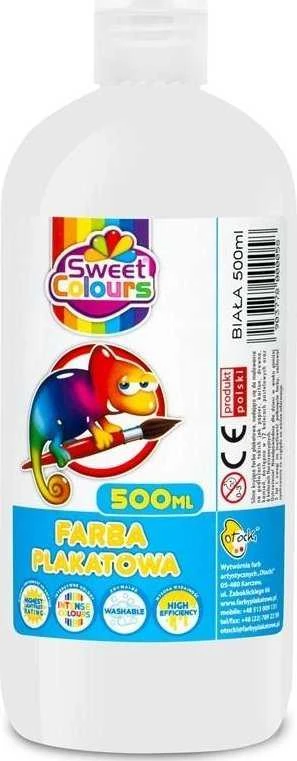 Bambino Sweet Colours Balta plakatinių dažų spalva mokyklai, 500 ml