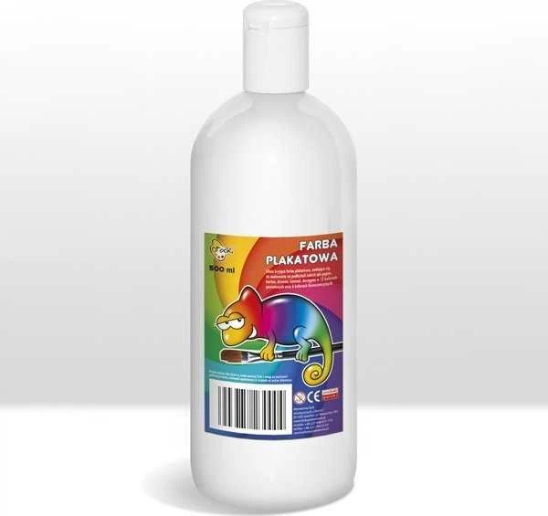 Bambino Sweet Colours Balta plakatinių dažų spalva mokyklai, 500 ml