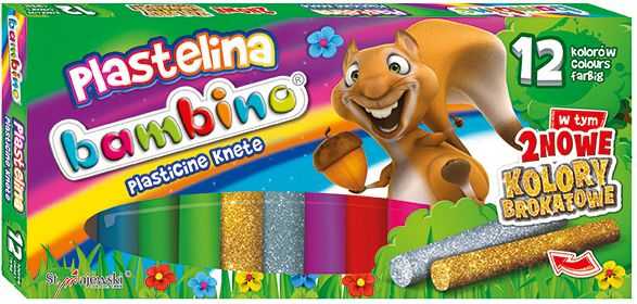 BAMBINO Plastilinas klasikinis 12 spalvų