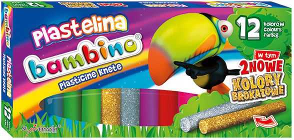 BAMBINO Plastilinas klasikinis 12 spalvų