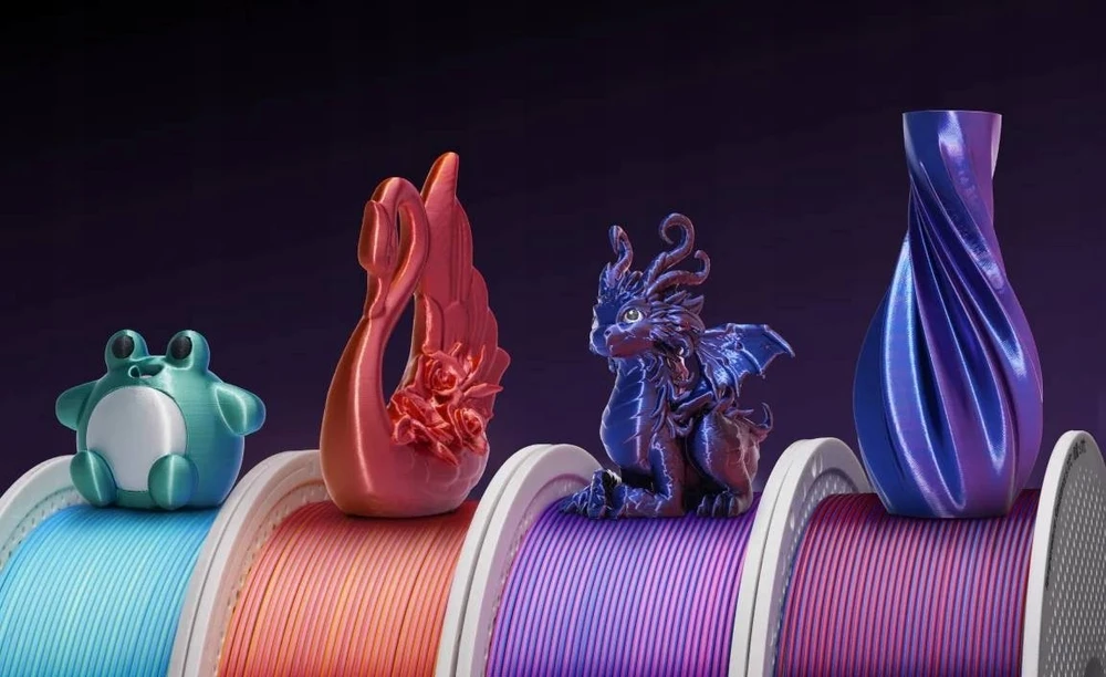 3D Plastikas – Filamentas PLA Silk Multi-Color With spool/Su rite South Beach | 1.75 mm, 1kg | Bambu Lab