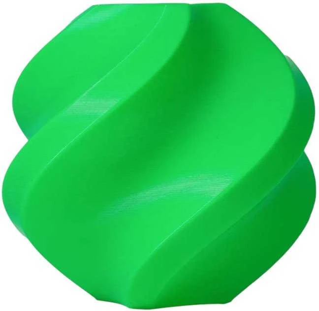 Bambu Lab PLA žalias 3D spauda su spiralės raštu