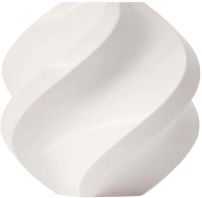 3D atspausdintas baltas Jade PLA objektas
