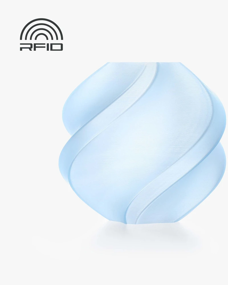 Ice Mėlyna PLA permatoma vaza su RFID žymėjimu