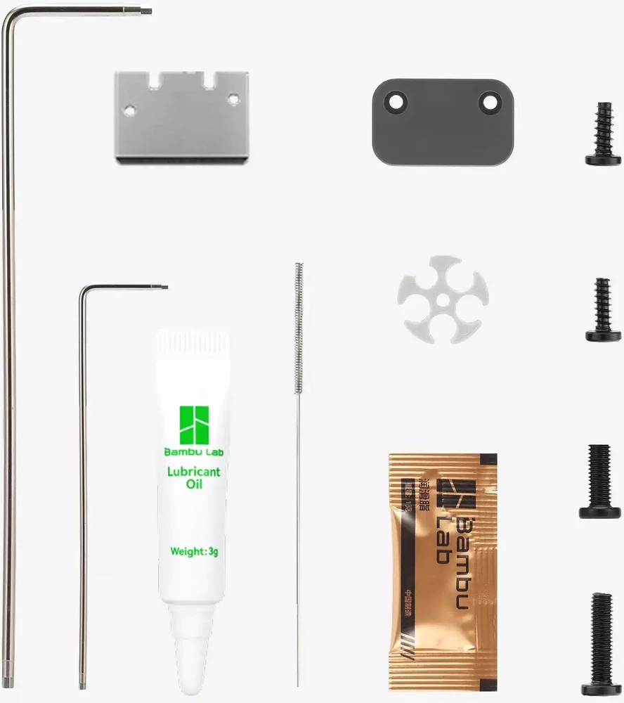Bambu Lab A1 mini techninės priežiūros įrankių ir detalių rinkinys