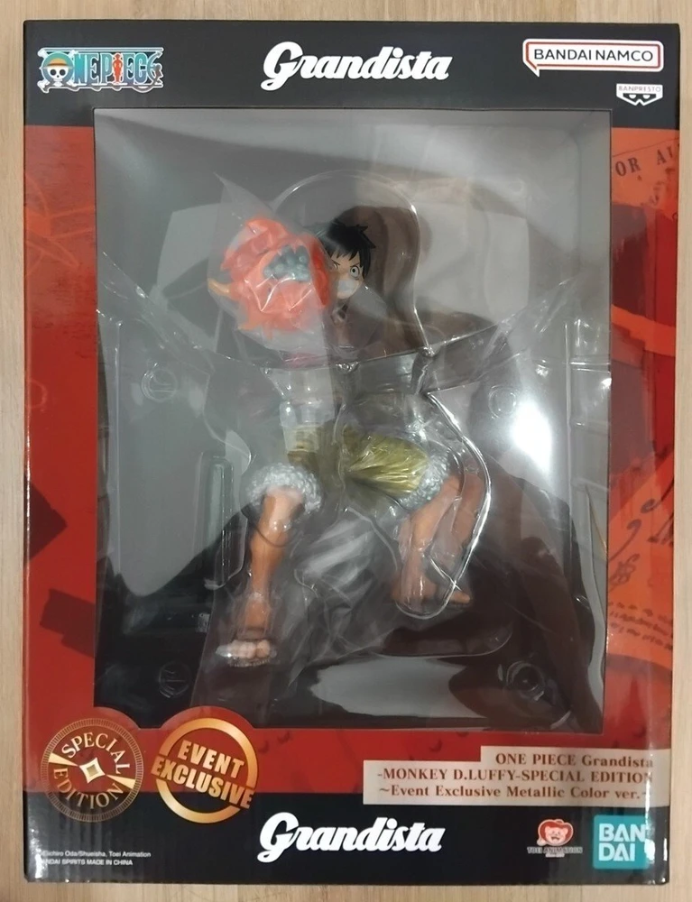Bandai BANPRESTO EVENT EXCLUSIVE GRANDISTA ONE PIECE - MONKEY. D. LUFFY METALLIC COLOR.