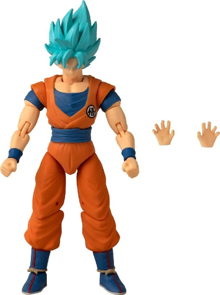 Bandai ANIME HEROES DRAGON STARS Poseable figūrėlė su priedais, 16 cm - Super Saiyan Mėlyna Goku