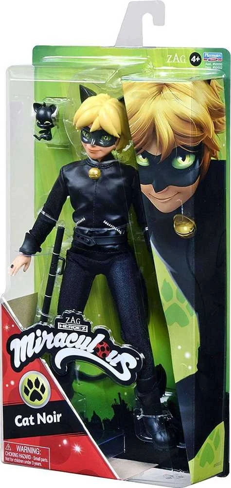 Bandai Lėlė Miraculous Juodas Kot Cat Noir + priedai