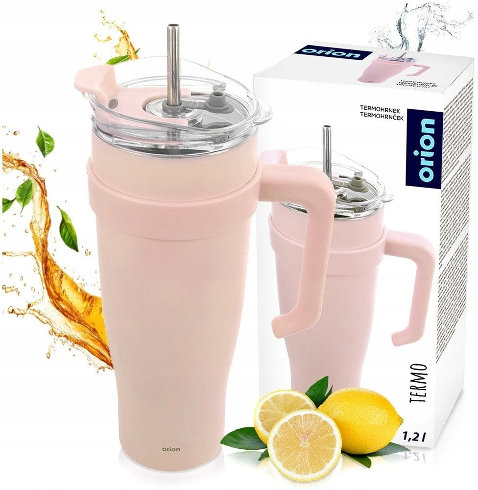 Banquet Orion Termo puodelis 1,2 l Rožinis su rankena