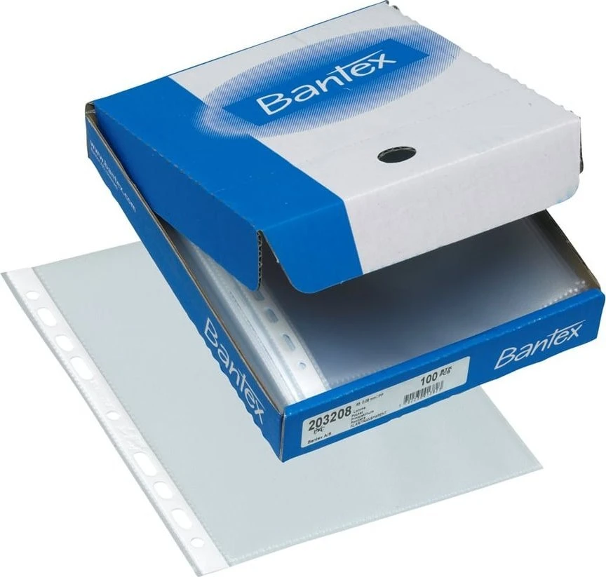 Bantex BANTEX LOMME, A5, 0,08 mm, skaidrūs