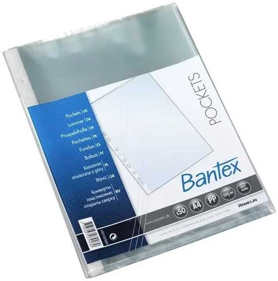 Bantex BG50 PCHED POCK BANTX A4 PP0,045 SMO CLR