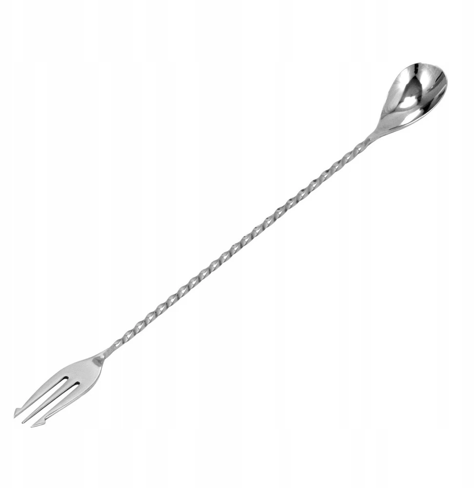 BAR PROFESSIONAL Baro šaukštas su šakute, ilgis 40 cm, plieno