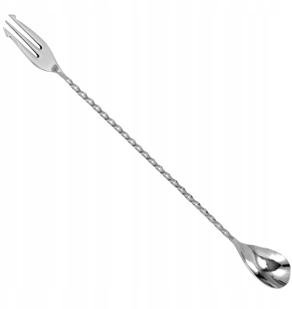 BAR PROFESSIONAL Baro šaukštas su šakute, 50 cm ilgio, plieno