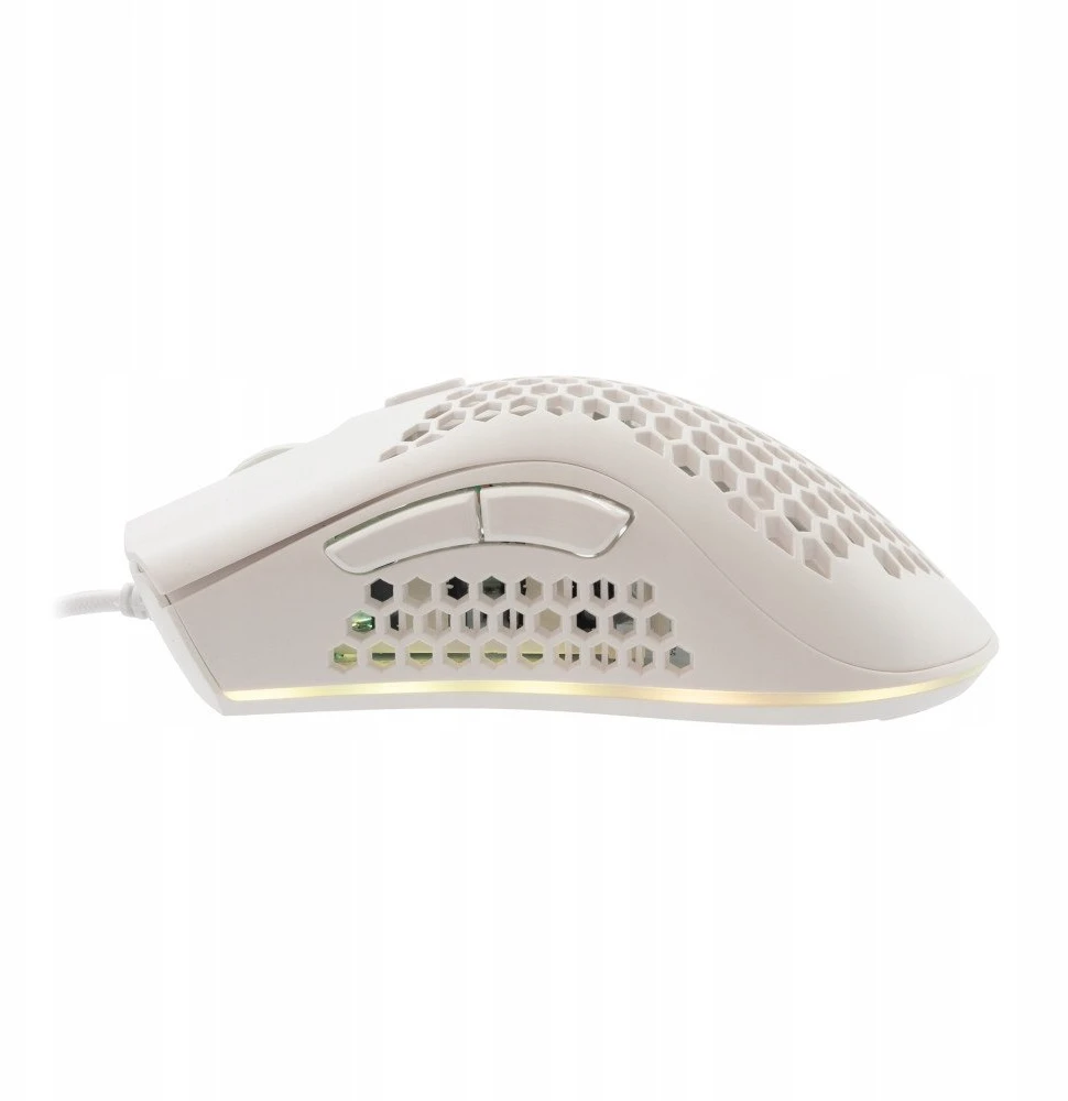 Baracuda žaidimų pelė CORAL, 6D, 12800 dpi, baltos spalvos (BGM-031)