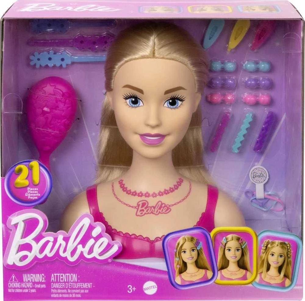BARBIE stilizavimo galva – šviesūs plaukai (HMD88)