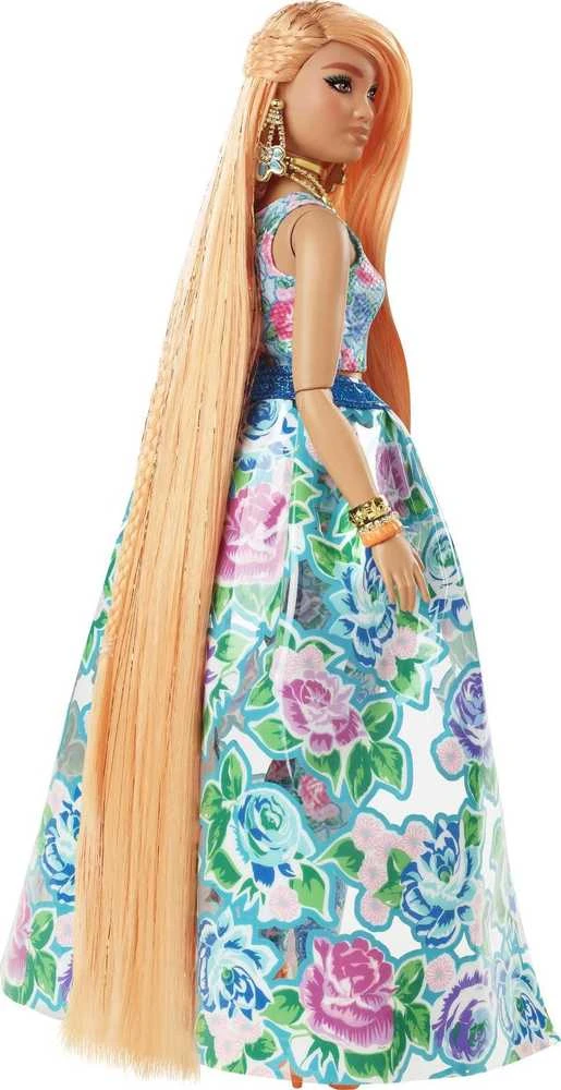 Mattel Žaislas - Barbie Extra Fancy Lėlė Gėlių Suknelė su Kačiuku