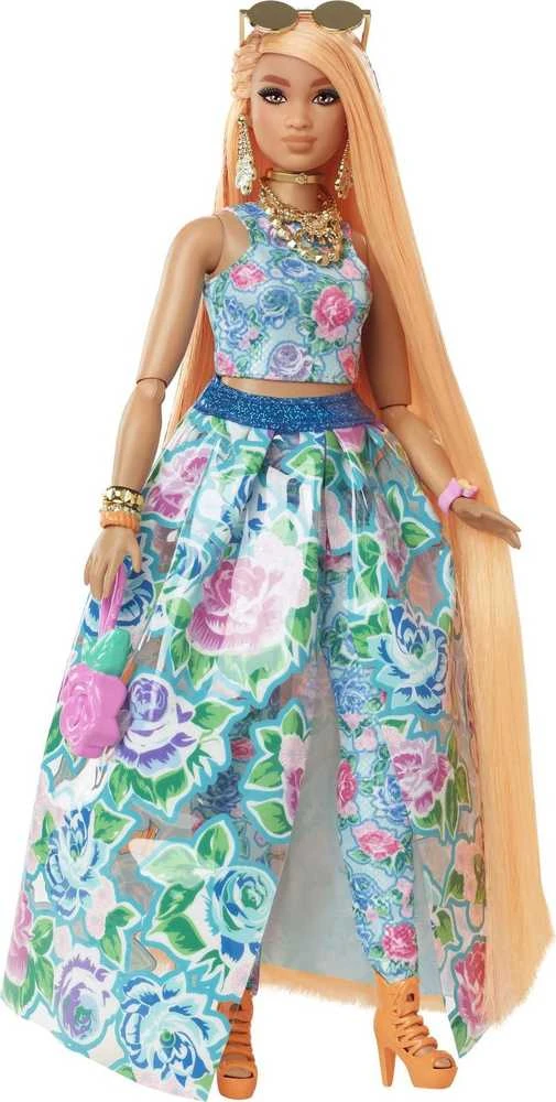 Mattel Žaislas - Barbie Extra Fancy Lėlė Gėlių Suknelė su Kačiuku