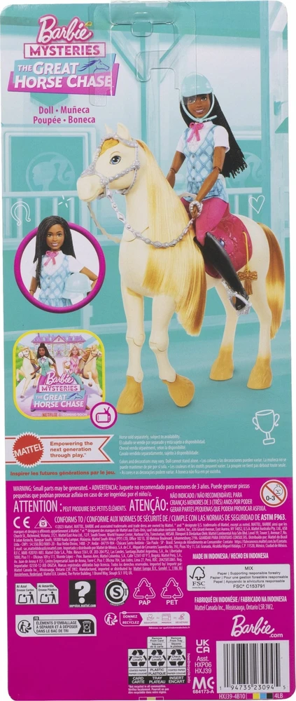Mattel Barbie Mysteries Brooklyn mados žokėjaus lėlė ZA6179