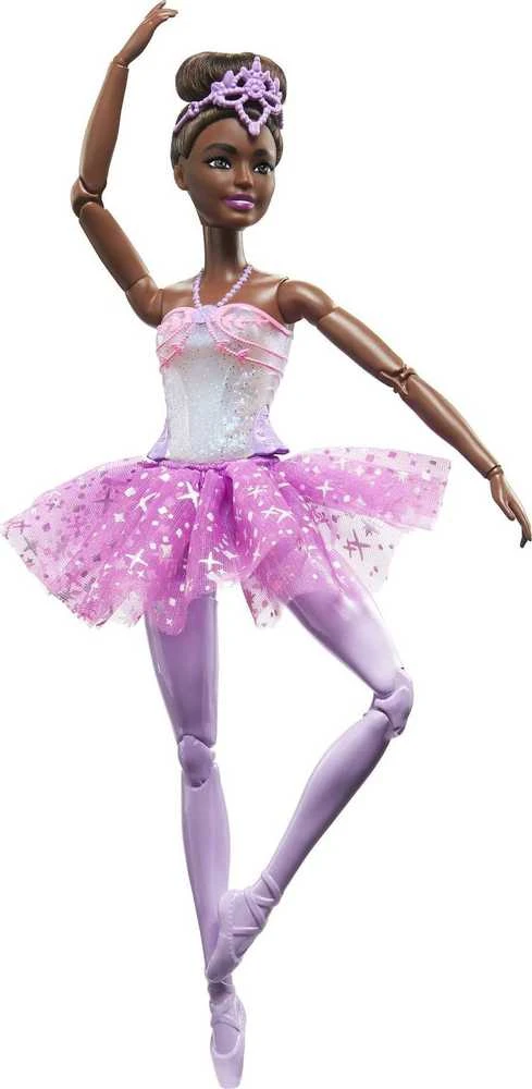 Mattel HLC26 Barbie Ballerina Doll Magic Lights Brunette | Mattel