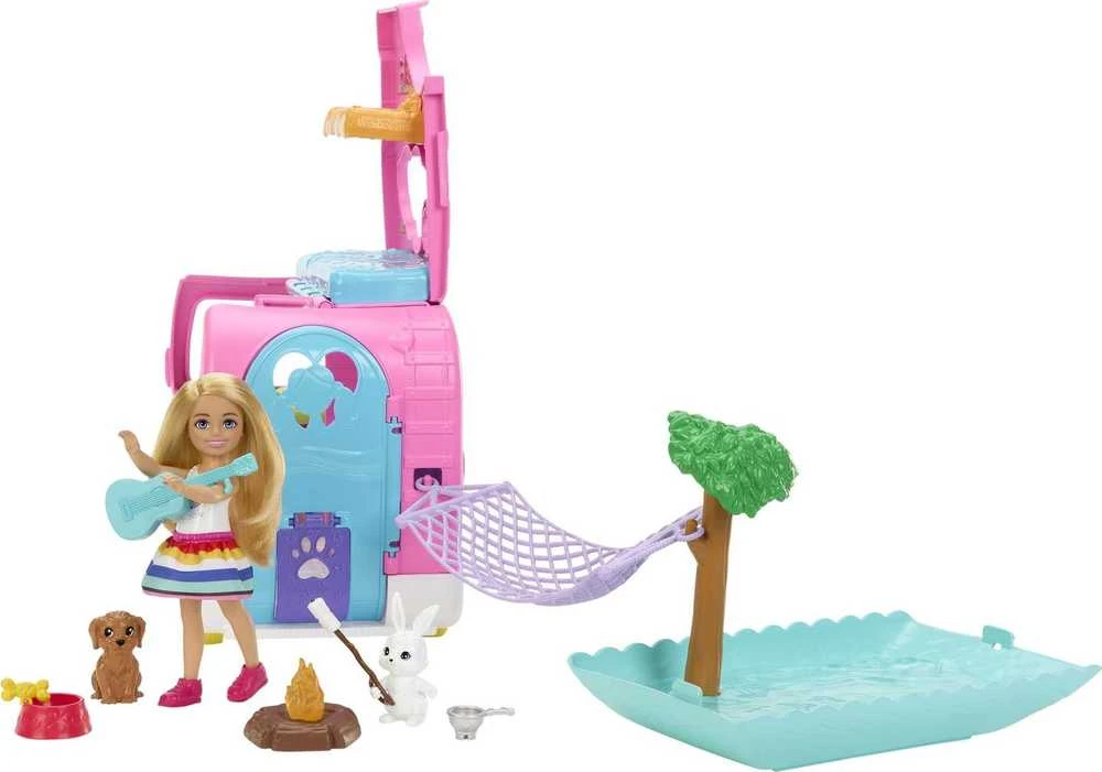 Barbie Barbės kemperis „Chelsea Mini Doll“ + Gyvūnų aksesuarai HNH90 ZA5091