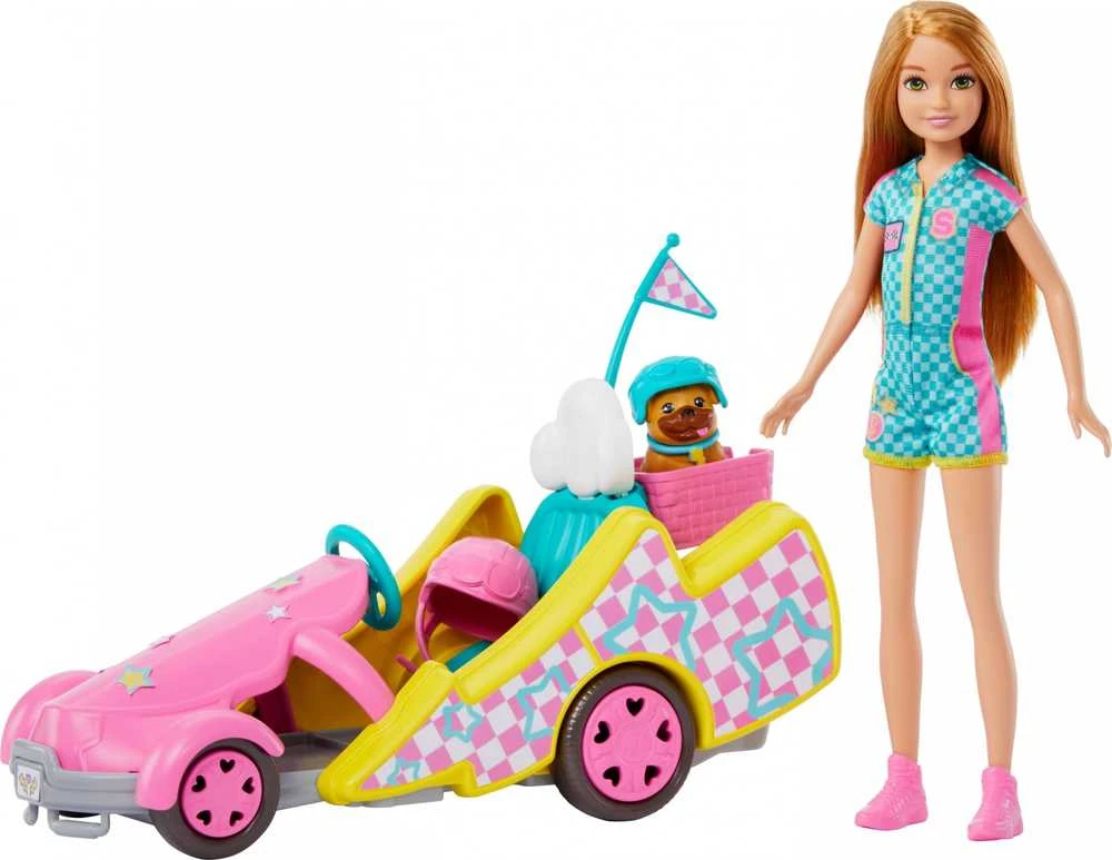 Mattel Barbie Stacie su kartingu HRM08