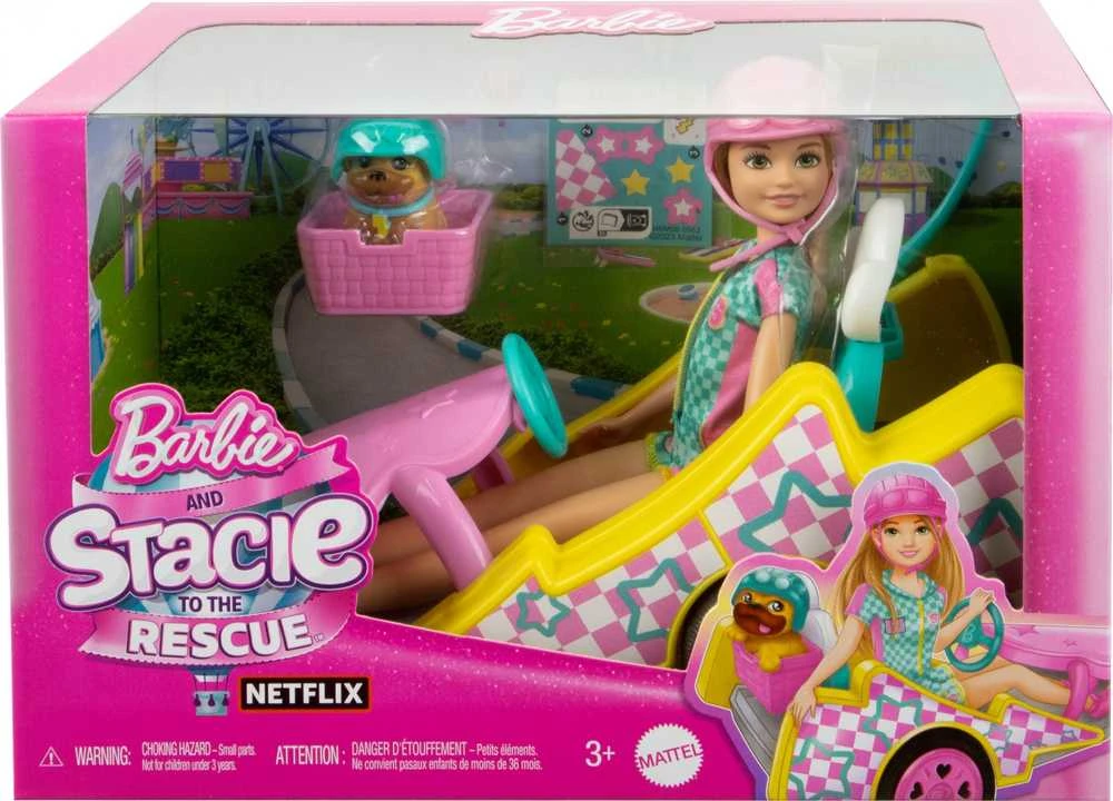 Mattel Barbie Stacie su kartingu HRM08