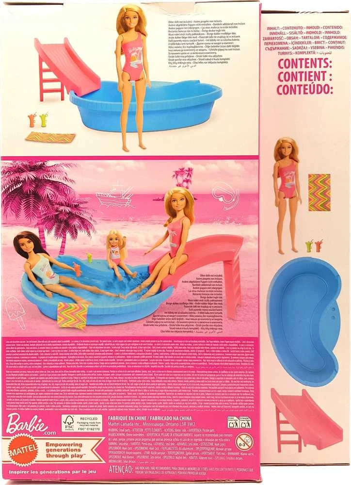 Mattel BARBIE lėlės ir baseino pramogų rinkinys (HRJ74)