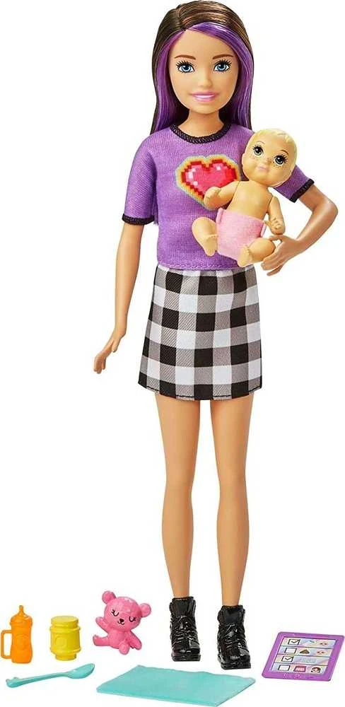 Barbie kapitono lėlių auklė + kūdikių aksesuarai GRP11 ZA5084