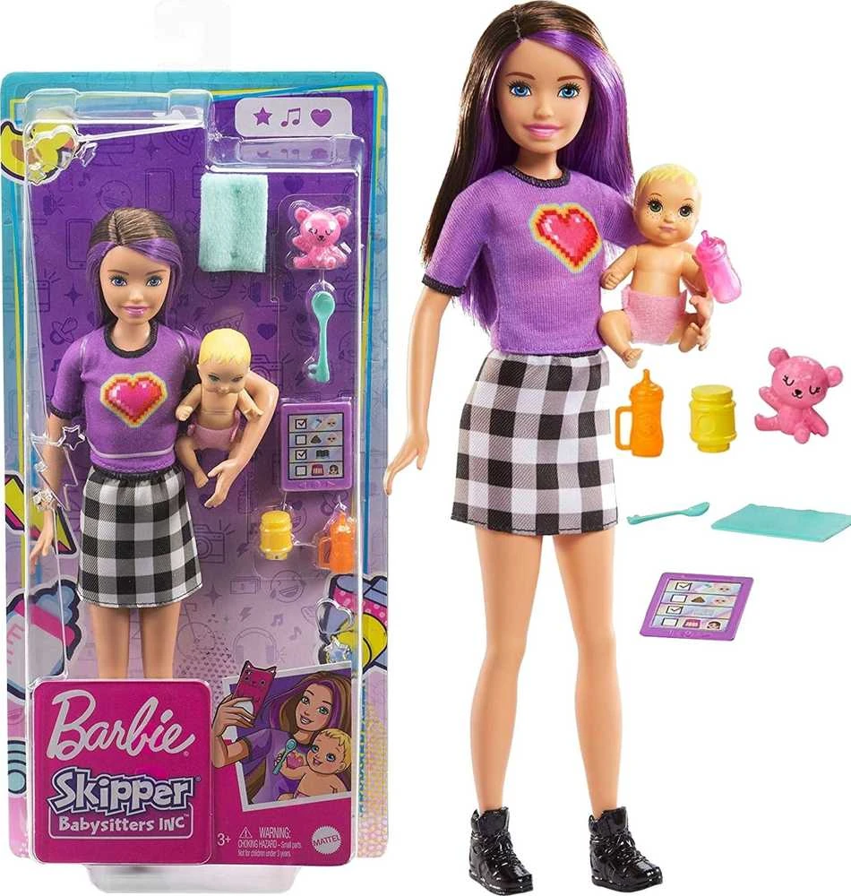 Barbie kapitono lėlių auklė + kūdikių aksesuarai GRP11 ZA5084