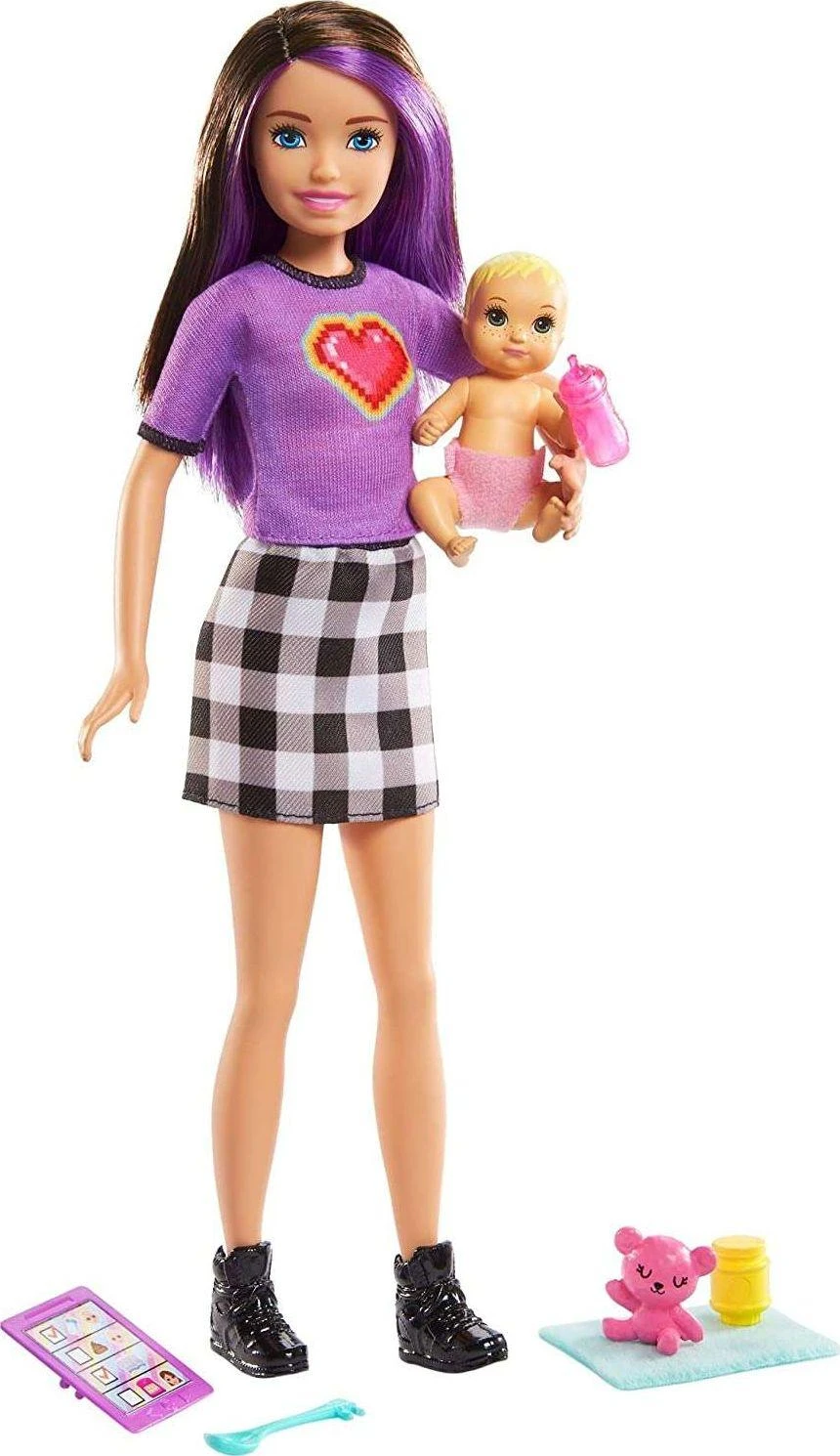 Barbie kapitono lėlių auklė + kūdikių aksesuarai GRP11 ZA5084