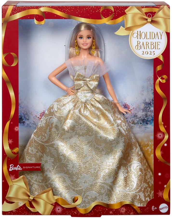Mattel BARBIE HOLIDAY kolekcinė šviesiaplaukė lėlė (JBH95)