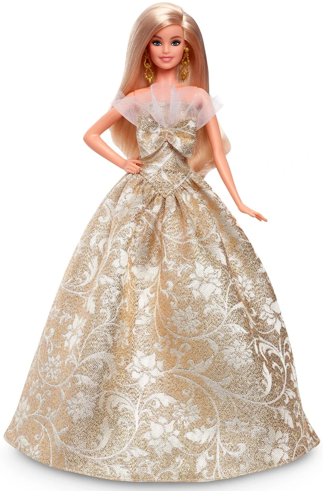Mattel BARBIE HOLIDAY kolekcinė šviesiaplaukė lėlė (JBH95)