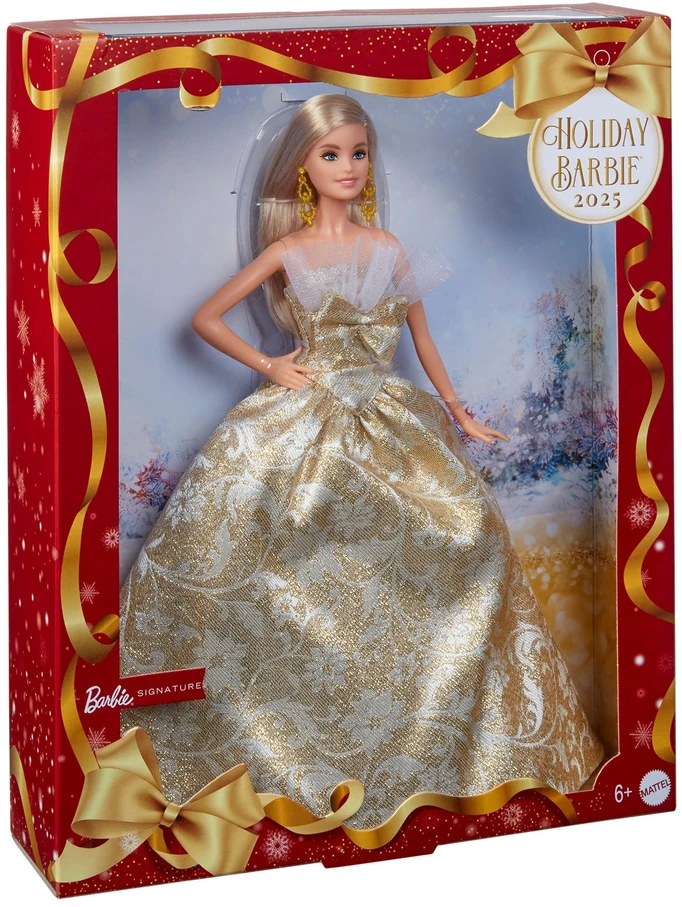 Mattel BARBIE HOLIDAY kolekcinė šviesiaplaukė lėlė (JBH95)