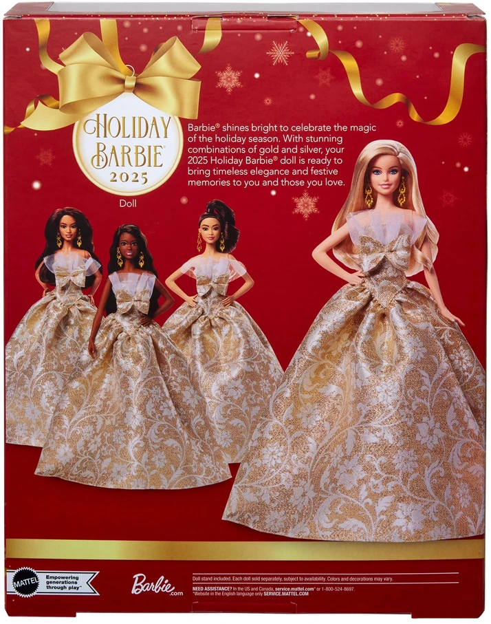 Mattel BARBIE HOLIDAY kolekcinė šviesiaplaukė lėlė (JBH95)