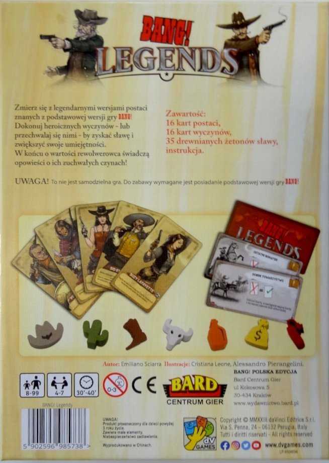 Bard Centrum Gier Stalo žaidimas Bang! Legendy plėtinys
