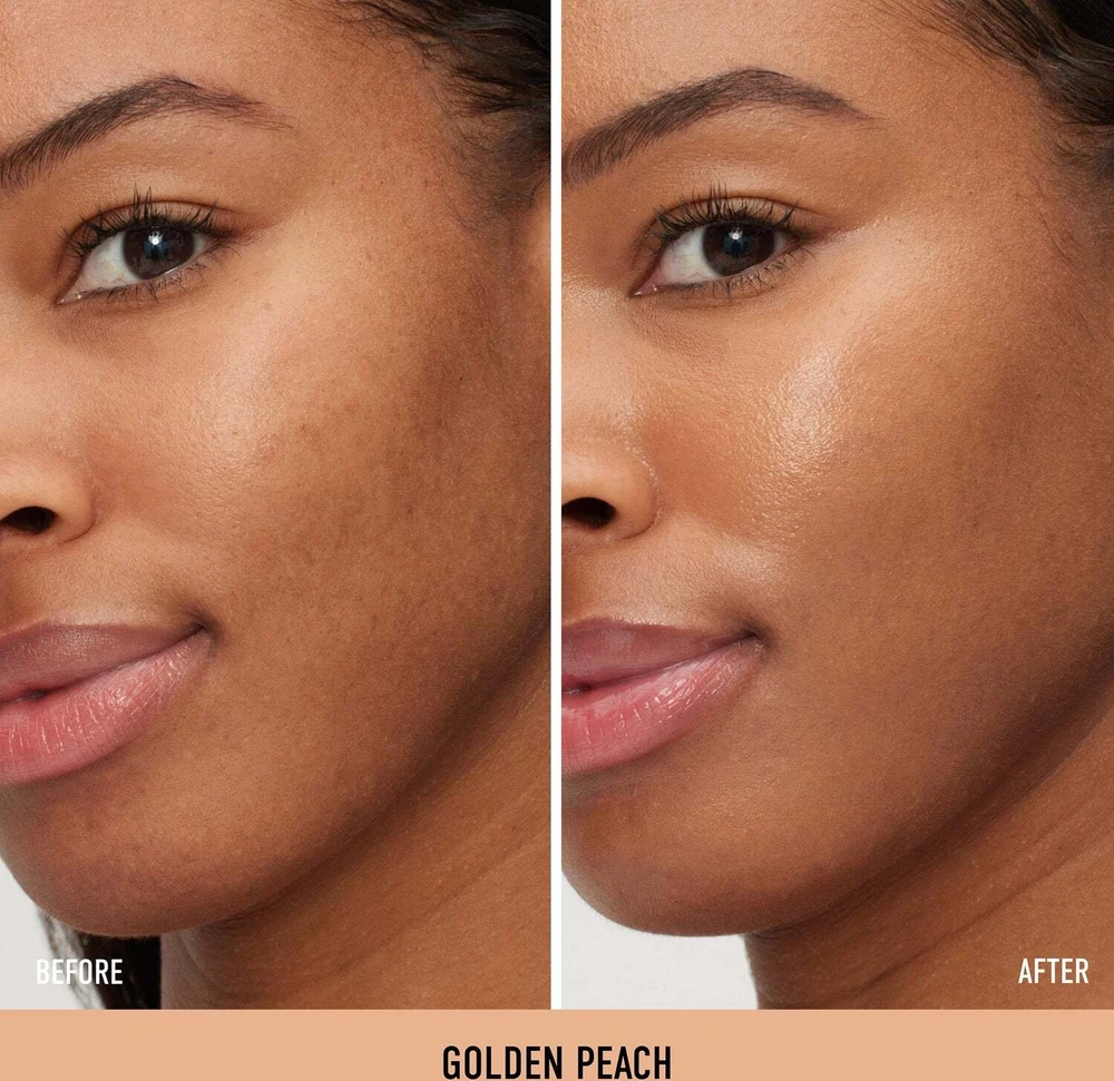 „Bare Minerals“ „BareMinerals Complexion Rescue“ šviesinantis skystas šviestuvas veidui „Golden Peach SPF 20“, 35 ml