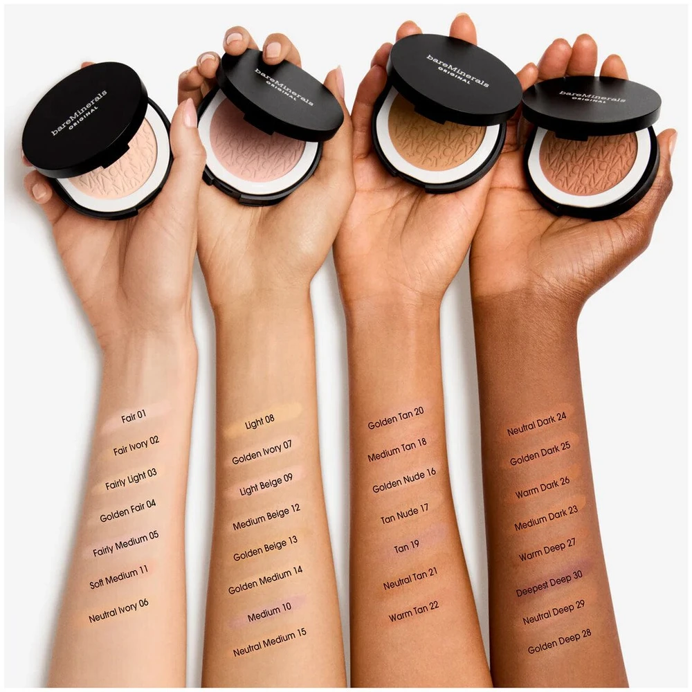 Bare Minerals Bareminerals Original Base De Maquillaje Compacta Mineral Spf15 14-Golden Medium, 8 g