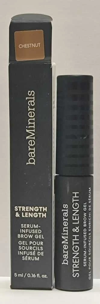 „Bare Minerals Bareminerals Strength y Length“ serumu suteptas antakių gelis Chesnut, 5 ml
