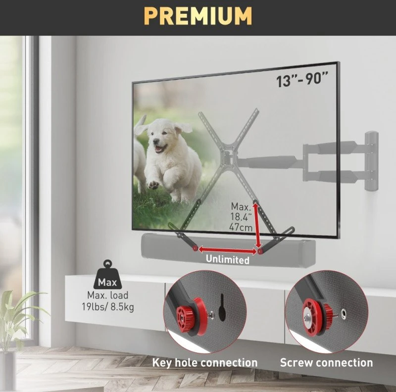 Laikiklis Barkan Soundbar Mount E820 Juodas